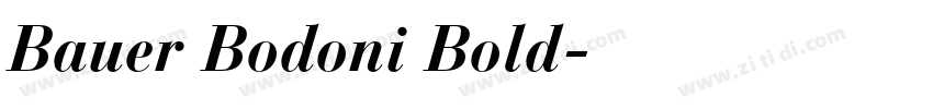 Bauer Bodoni Bold字体转换